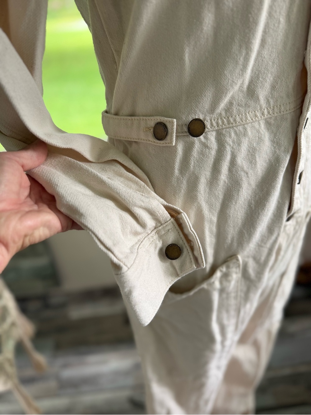 NWOT ZARA Utility Jumpsuit with Front Buttons and Pockets, Long Sleeves, Loose - Picture 9 of 14